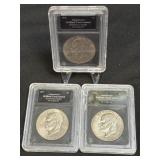 (SC) 3- Eisenhower Dollars 1-1976, 1-1977, 1-1978