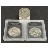 (SC) 3- Eisenhower Dollars 1-1973, 2-1974