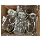 (E) Box of Assorted Canning Jars 13 Count  Quart
