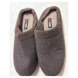 (D) Brown Heatkeep Memory Foam Slip-on Slippers