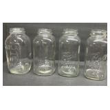(D) Half Gallon Jars  4 pc