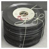 (D) Stack of 7ï¿½ RPM Vinyl Records 60 + Count