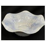 (I) Molded Ceramic Basket Weave Pattern Bowl