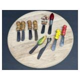 (D) Round Cutting Board 13.5 ï¿½ with 10 Cheese