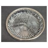 (J) Cut Crystal Glass 3 Section Divided Bowl with