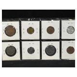 (SC) 8 Assorted Foreign Coins