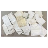 (D) Several Embroidered Cloth Napkins an