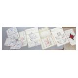 (D) Several Embroidered Cloth Doilies As Pictured