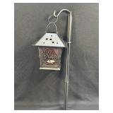 (D) Decorative Metal Hanging Lantern with a