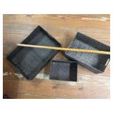 (E) 3 Assorted Storage Bins
