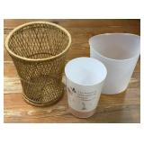 (H) 3 Waste Containers As Pictured