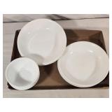 11Pc White Corelle Bowls & Deep Plates