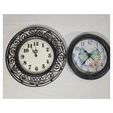 2 Wall Clocks 12" & 9½"