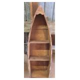 Wooden Boat Shelf Decor 33" Tall