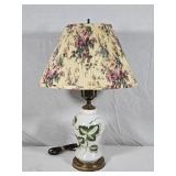Porcelain Hand Painted Lamp 23" Tall