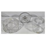 7.5" Cut Crystal Bowl, 8" Cookie Jar & Lennox
