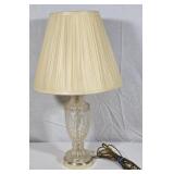 Vintage Cut Glass Lamp 21" Tall
