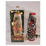 Kirkland Cardinal Hurricane Lamp 12" Tall