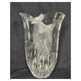 Vintage Godinger "English Meadow" Crystal Vase 12"