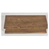 Wooden Jewelry Box w/ Contents 10"L 4"W 2½"T