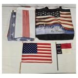 American & NC Flags & Bag
