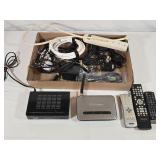 Power Strip, Assorted Wires, Modems & more
