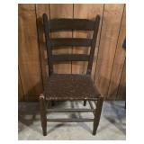 Woven Seat Ladder Back Chairs 34½" Tall