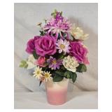 6" Ceramic Flower Pot w/ Artificial Flowers 18"