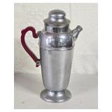 Vintage Art Deco Chrome Cocktail Shaker 12" Tall