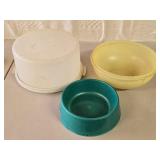 Cake Plate, Mixing Bowl & Dog Bowl