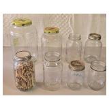 Assorted Glass Canning Jars