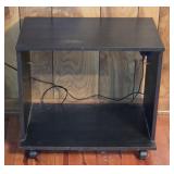 Rolling Wooden TV Stand 23½"4 14½"D 21"T