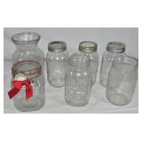 Quart Canning Jars & Glass Vase