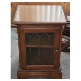 Glass Door End Table 18"x 18"x 24" tall