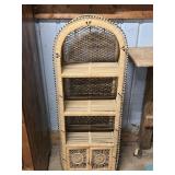 Wicker Bookshelf  17½"W 10½"D 48"T