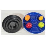 3-Tier Bake & Cake Pan, Plastic Fruit & Divided