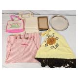 Canvas Bags, Round Table Cloth, Picture Frame &