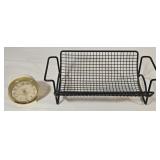 Alarm Clock & Metal Mesh Tray 12"x 8"