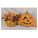 Lighted Jack-O-Lantern & Pumpkin Decor