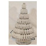 Homemade Lighted Safety Pin Beaded Christmas Tree