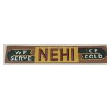 Vintage We Serve NEHI Ice Cold Tin Metal Sign 26ï¿½
