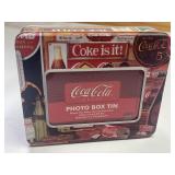 Coca Cola Photo Box Tin Display Storage 4 x 6