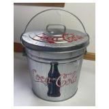 Hand Painted Coca-Cola Galvanized Ice Bucket 13ï¿½