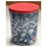 Christmas Coca Cola Coke Tin Canister Lid Polar