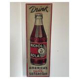 Vintage Drink Nichol Kola Cola Bottle Embossed