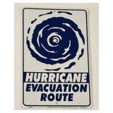 12ï¿½ x 8ï¿½ Metal Hurricane Evacuation Route Sign