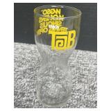 7ï¿½ TAB Drinking Glass Hourglass Shape Vintage