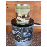 Large Christmas Tin & Currier and Ives Tin