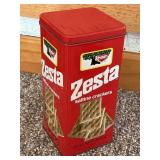 Vintage Zesta 16oz Cracker Tin