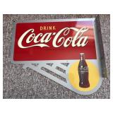 Coca Cola Yellow Dot Metal Flange Art Advertising